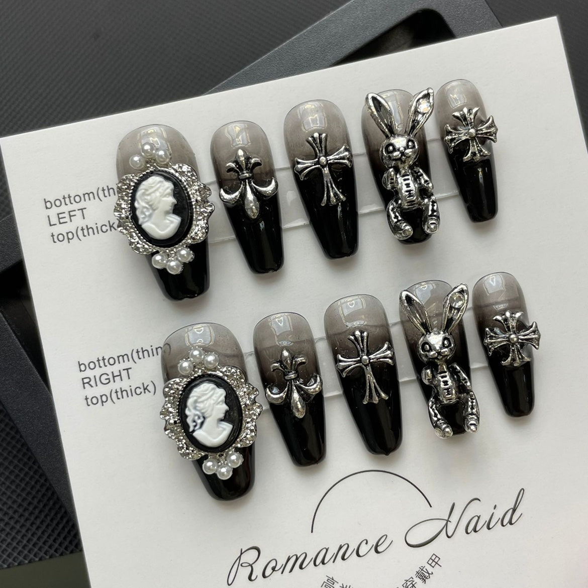 Dark Rabbit Gothic nails-press on nails 