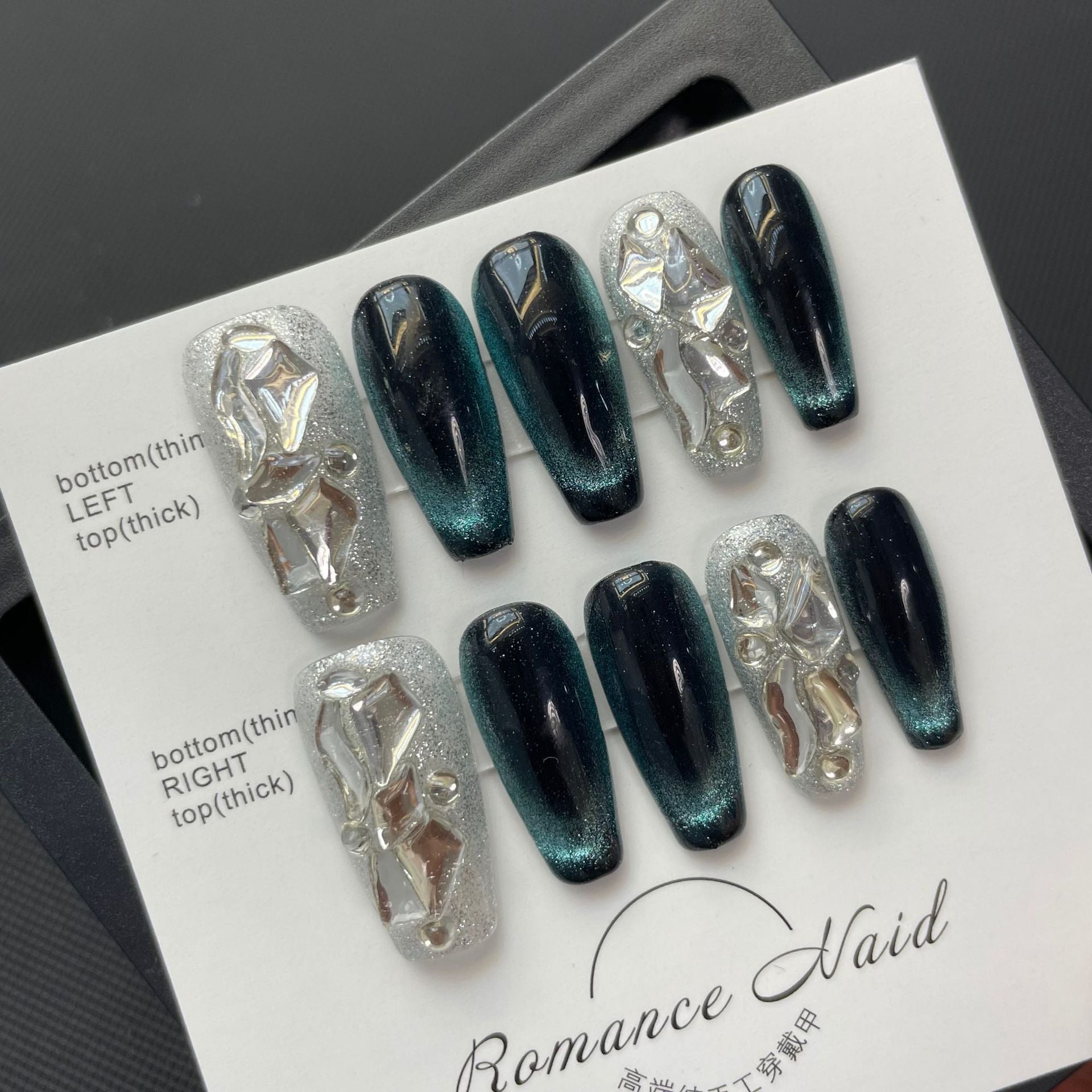 Galaxy Cat Eye nails-press on nails