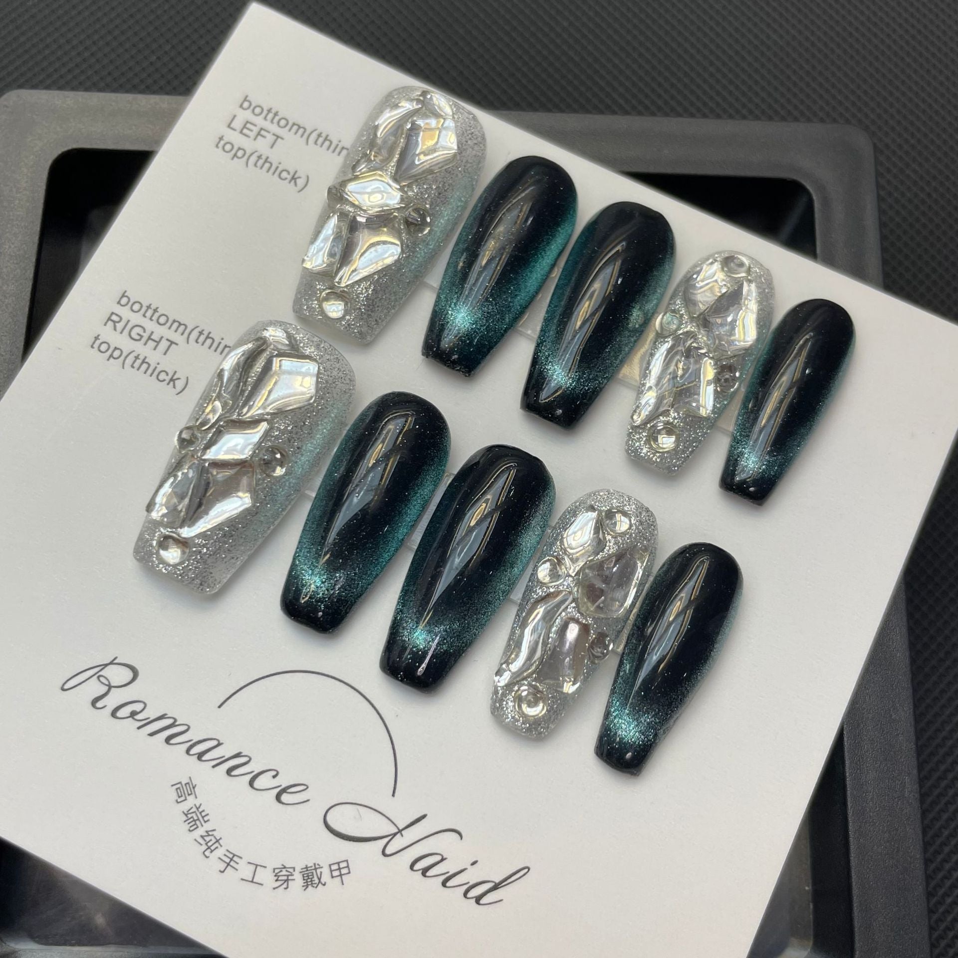 Galaxy Cat Eye nails-press on nails