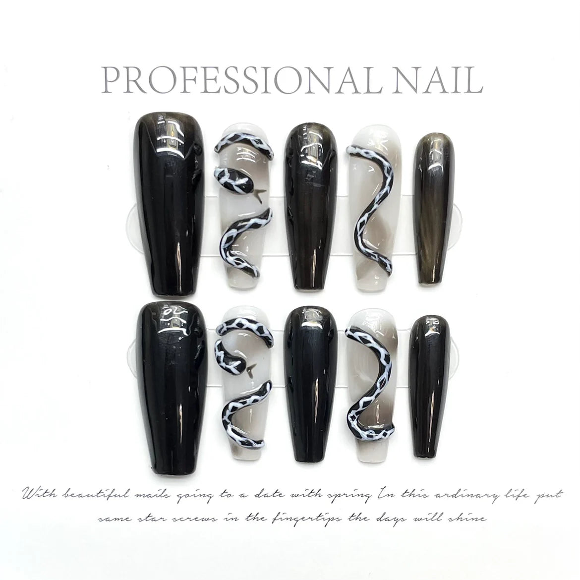 Dark Snake Gothic Nails