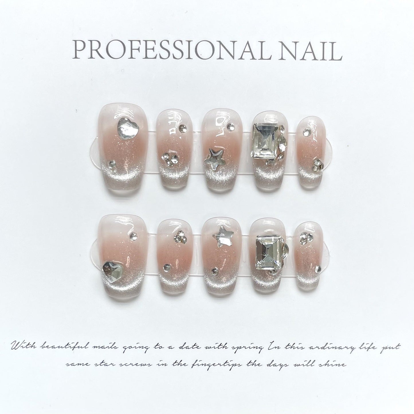 Crystal Dreams Cat Eye nails-press on nails 