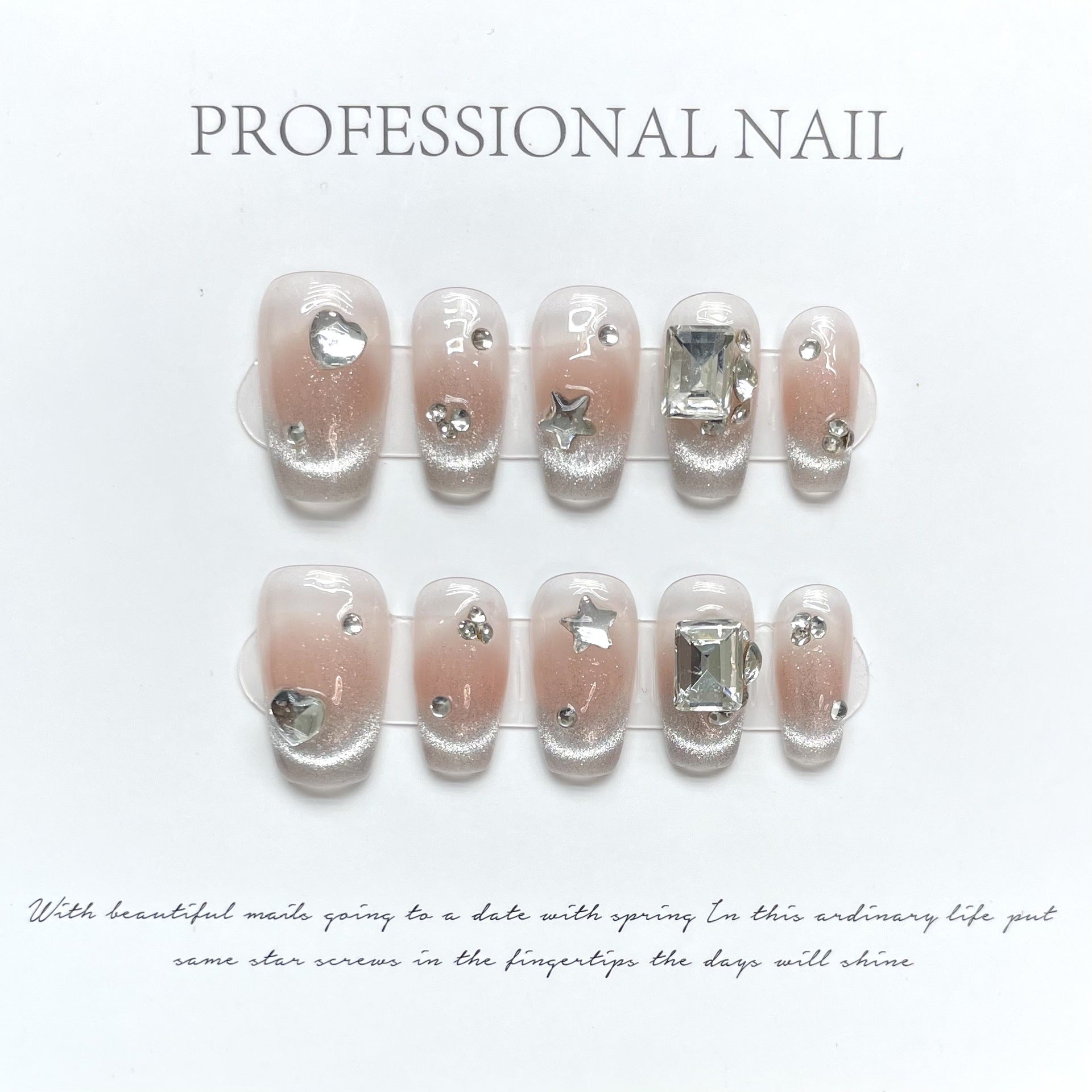 Crystal Dreams Cat Eye nails-press on nails 